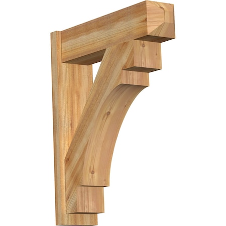 Merced Craftsman Rough Sawn Outlooker, Western Red Cedar, 8W X 30D X 36H